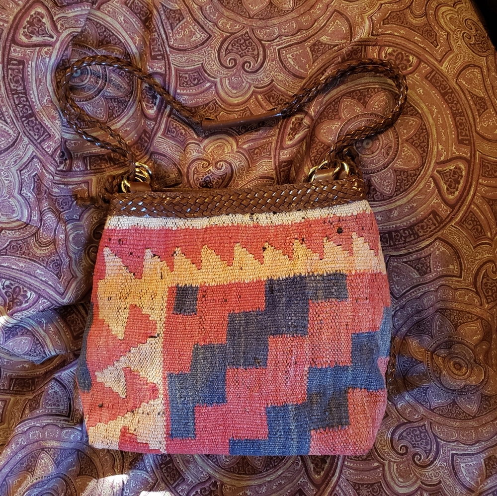 L.J. Simone NY Southwestern Style Shoulder Bag Purse